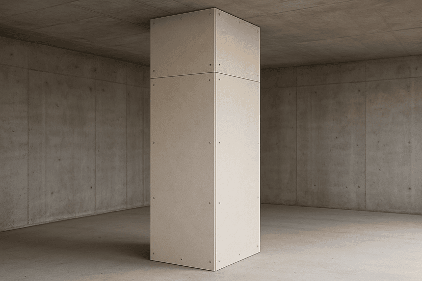 Fire-resistant boarding installation example 2